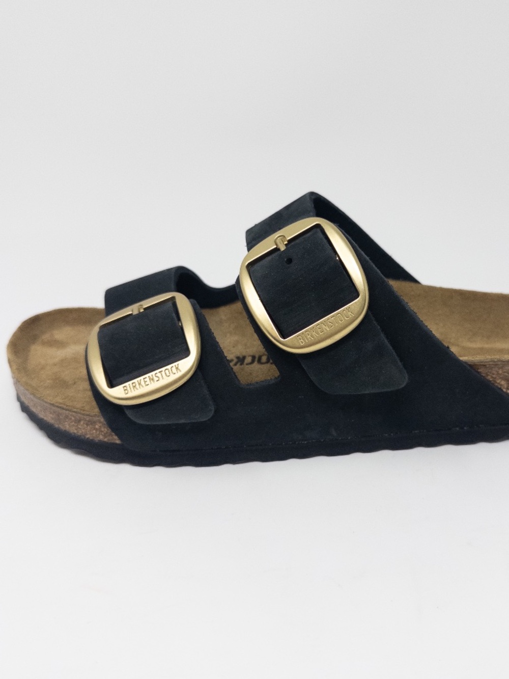 Birkenstock Arizona Big Buckle Black Gold Size 38 Narrow